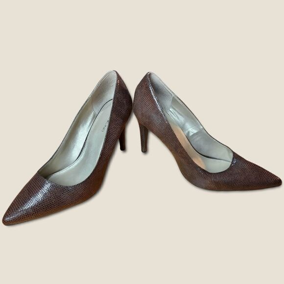 🌼4/$30 Bandolino Fairbury Brown Animal Print Pointed Toe Pumps Size 10 - Picture 5 of 10